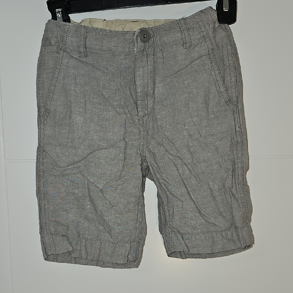 Gap Kids Linen Blend Gray Shorts Boys Sz 7